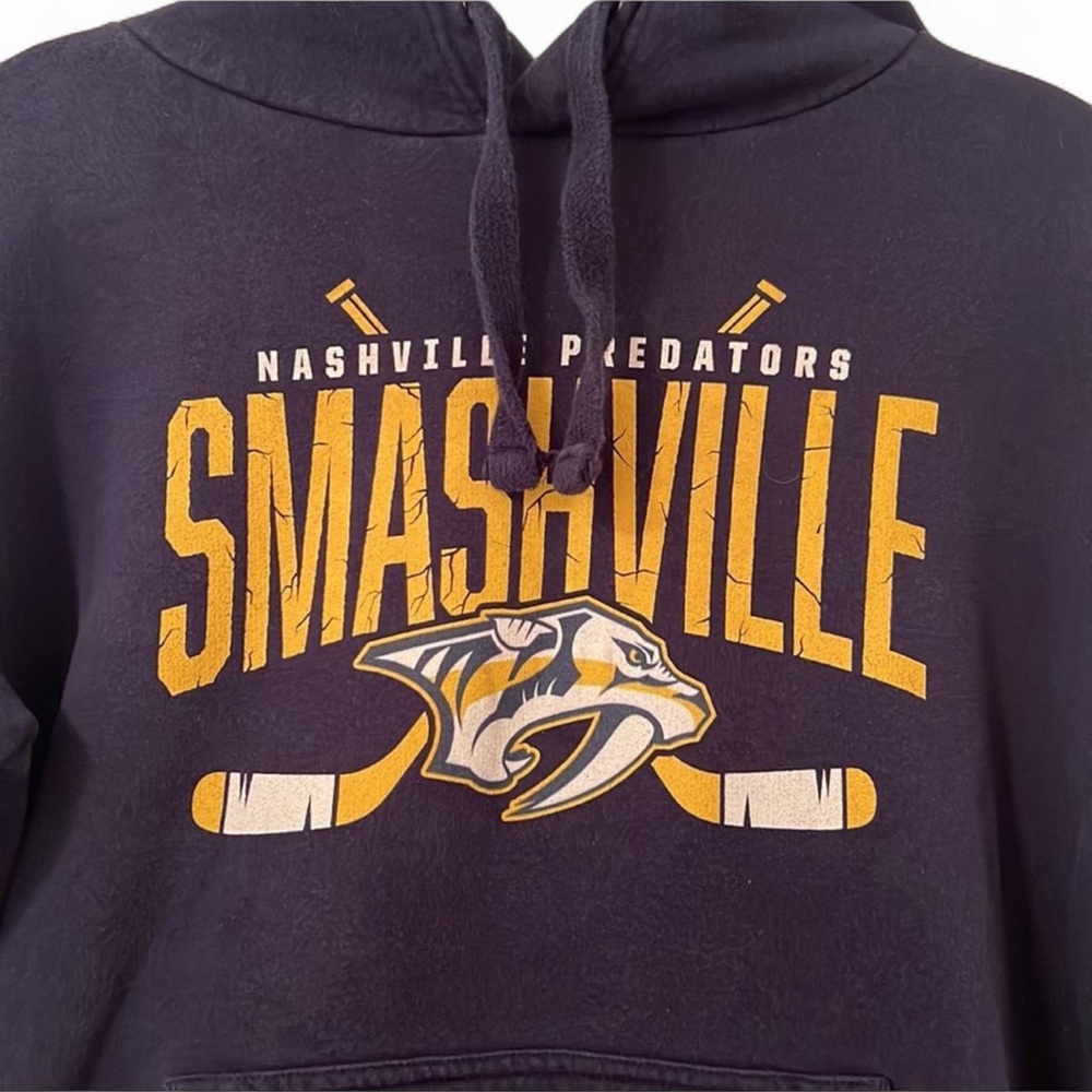 Nashville Predators Smashville NHL Hoodie Navy Blue S - Picture 6 of 9